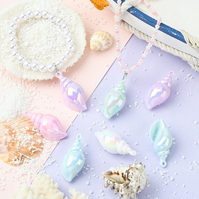 20Pcs 4 Colors Acrylic Pendants SACR-CJ0001-40-1