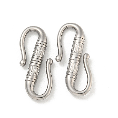 Non-Tarnish 304 Stainless Steel S-Hook Clasps STAS-N103-113P-1