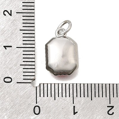 Brass Glass Pendants KK-N289-14P-05-1