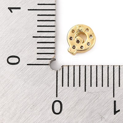 Rack Plating Brass Micro Pave Cubic Zirconia Cabochons KK-F874-04G-Q-1
