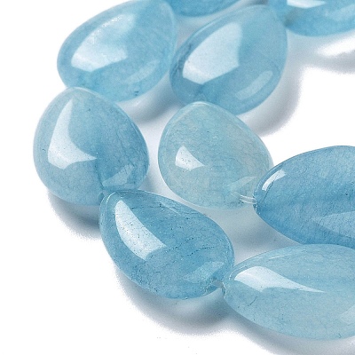 Natural Quartz Imitation Aquamarine Beads Strands G-P528-L09-01-1