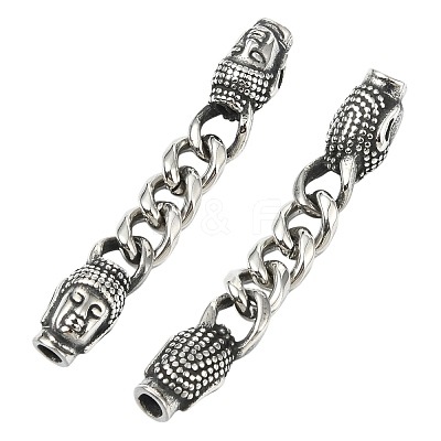 304 Stainless Steel Ends with Chain FIND-CJC0012-141D-1