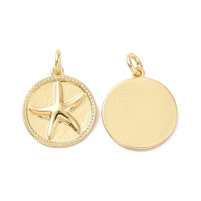 Rack Plating Brass Charms KK-C004-04G-1