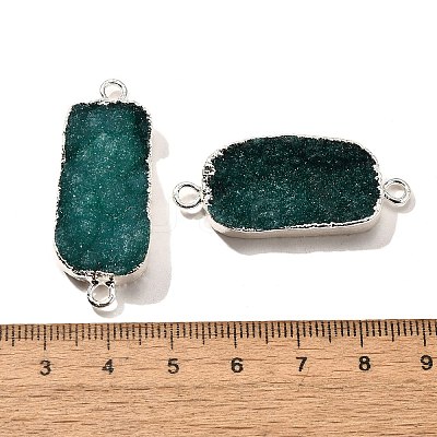 Natural Dyed Quartz Crystal Links Connector Charms G-K189-02S-03-1