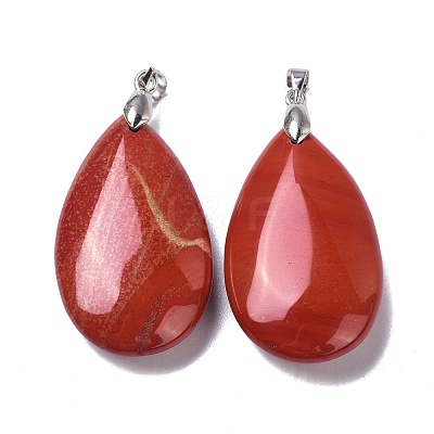 Natural Red Jasper Pendants G-D084-01P-B11-1