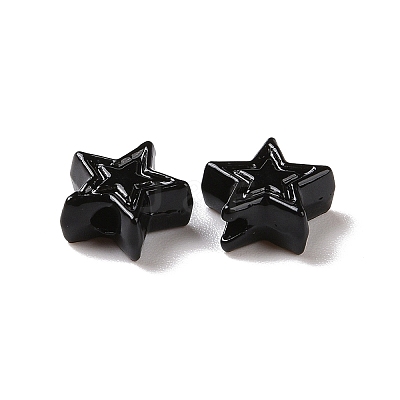 Spray Painted Alloy Beads PALLOY-K001-02G-1