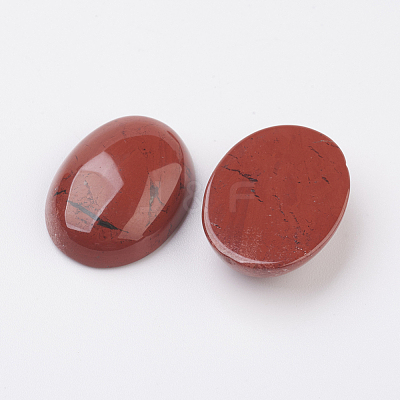 Natural Red Jasper Flat Back Cabochons G-G741-30x40mm-11-1