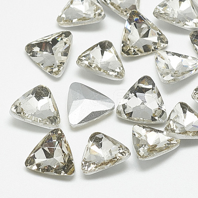 Pointed Back Glass Rhinestone Cabochons RGLA-T087-10mm-01-1