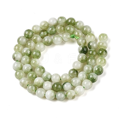 Dyed Natural White Jade Beads Strands X-G-T138-6mm-210-24-1
