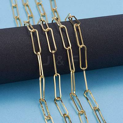 Soldered Brass Paperclip Chains CHC-G005-12G-1