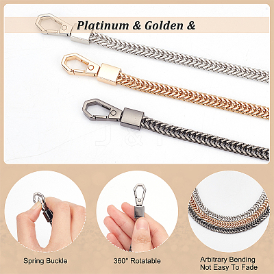 3Pcs 3 Colors Purse Chains FIND-PH0017-73-1