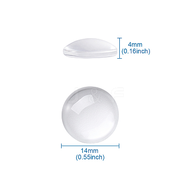 Transparent Glass Cabochons GGLA-CD0001-03-1