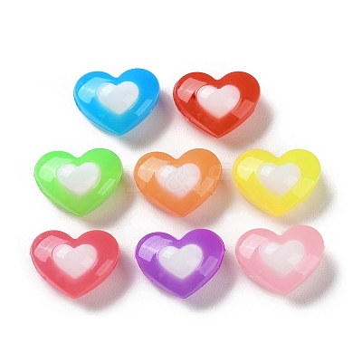 Two Tone Opaque Acrylic Beads SACR-I005-05C-1