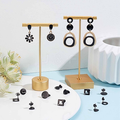 30Pcs 5 Style 304 Stainless Steel Stud Earring Findings STAS-SC0004-31-1