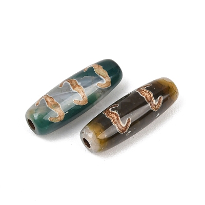 Tibetan Style dZi Beads TDZI-E004-62-1