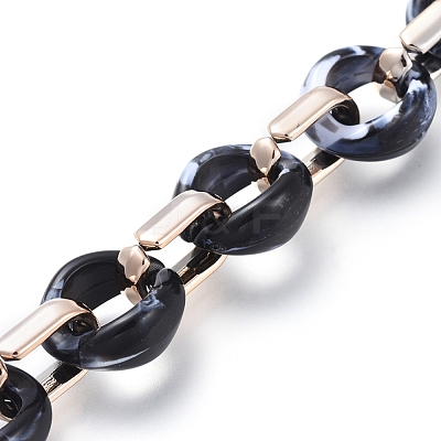 Transparent Acrylic Handmade Cable Chain AJEW-JB00547-06-1