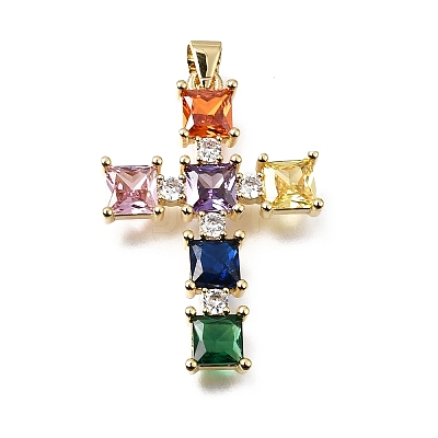Easter Brass Pave Cubic Zirconia Pendants CU-E002-01B-G04-1