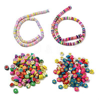3 Styles Handmade Polymer Clay Beads CLAY-SZ0001-57-1