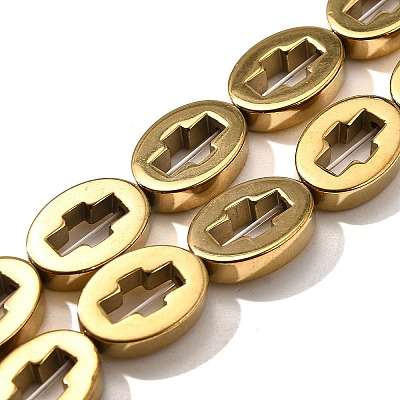 Electroplated Synthetic Non-magnetic Hematite Beads Strands G-L613-Z01-03F-1