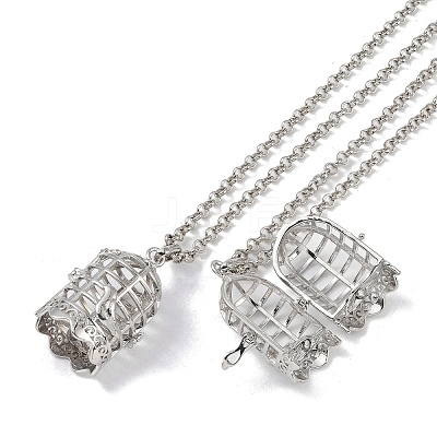 Brass Pendant Necklaces NJEW-G089-11P-1