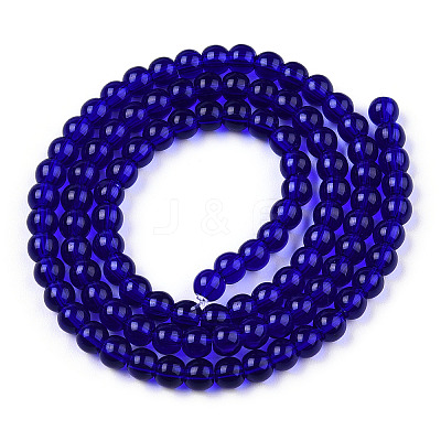 Transparent Glass Beads Strands X-GLAA-T032-T4mm-15-1