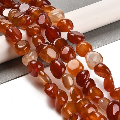 Natural Carnelian Beads Strands G-L595-B01-01-1