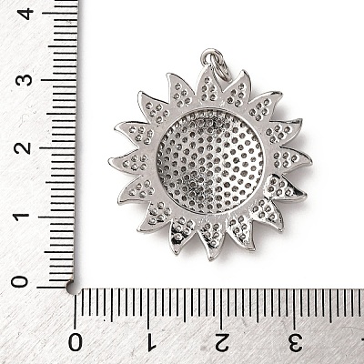 Brass Micro Pave Cubic Zirconia Pendants KK-A264-01P-1