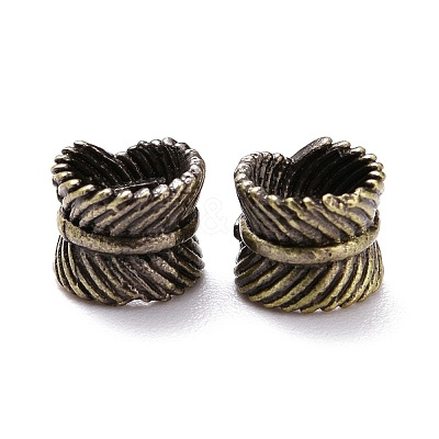 Tibetan Style Brass Beads X-KK-P214-12BAB-1