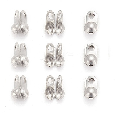Tarnish Resistant 304 Stainless Steel Bead Tips STAS-R063-20-1