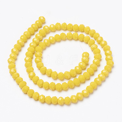 Opaque Solid Color Glass Beads Strands X-EGLA-A034-P6mm-D04-1