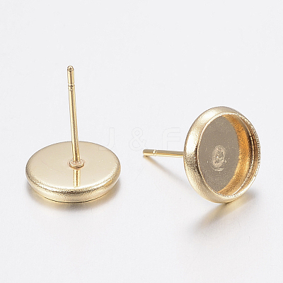 304 Stainless Steel Stud Earring Settings X-STAS-H436-20E-1