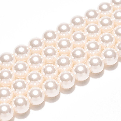 Baking Paint Pearlized Glass Pearl Bead Strands HY-N002-6mm-A11-1