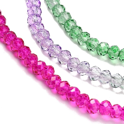 Transparent Painted Glass Beads Strands DGLA-A034-T1mm-A06-1
