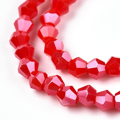 Opaque Solid Color Electroplate Glass Beads Strands LS-EGLA-A039-P2mm-A02-1
