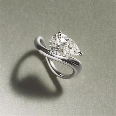 Brass Pave Single Cubic Zirconia Finger Rings for Women ZK8046-6-1