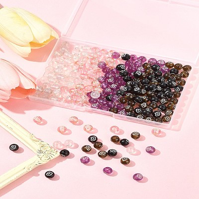 200Pcs 5 Colors Plating Acrylic Beads OACR-FS0002-03-1