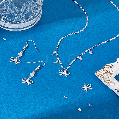 4Pcs 925 Sterling Silver Bowknot Charms with Jump Rings and 925 Stamp STER-PH0004-47-1