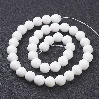 Natural Mashan Jade Round Beads Strands G-D263-10mm-XS01-1