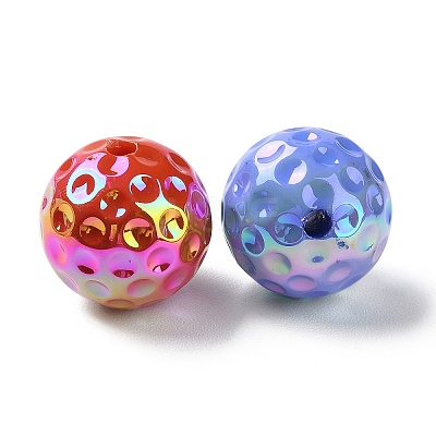 UV Plating Opaque Acrylic Beads SACR-F010-03B-1