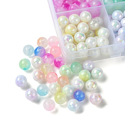 Transparent & Two Tone Opaque Acrylic Beads SACR-FS0001-24-1