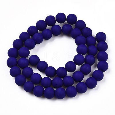 Opaque Glass Beads Strands X-GLAA-T032-P8mm-MD03-1