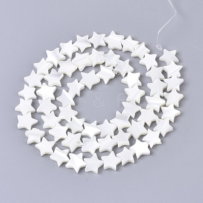 Natural Trochid Shell/Trochus Shell Bead Strands SSHEL-N034-68B-1