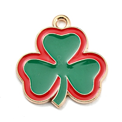 Saint Patrick's Day Alloy Enamel Pendants ENAM-G222-01E-01-1