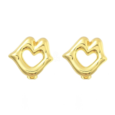 Lip 304 Stainless Steel Stud Earrings LS-EJEW-A125-57G-1