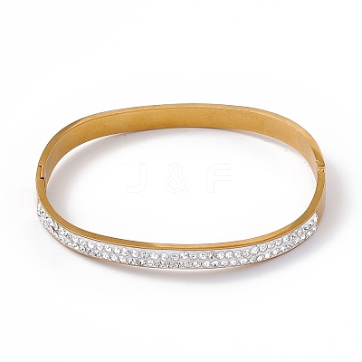 Crystal Rhinestone Hinged Bangle BJEW-F439-02G-1