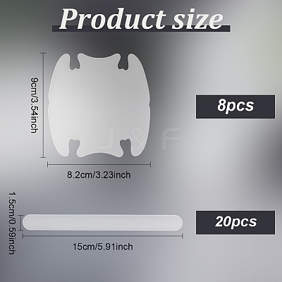 Car Door Handle Bling Plastic Protective Sticker AJEW-WH0518-77-1
