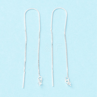 925 Sterling Silver Ear Thread with Peg Bails STER-P047-12S-1