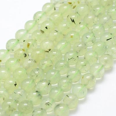 Natural Prehnite Beads Strands G-P322-47-8mm-1