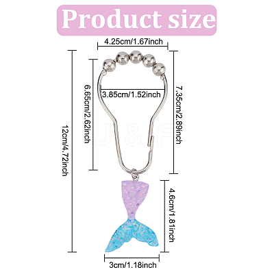 12Pcs Iron Shower Curtain Rings for Bathroom HJEW-OC0001-20-1