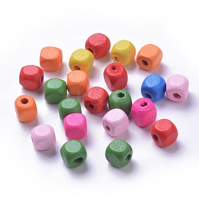 Dyed Natural Wood Beads WOOD-R249-064-1